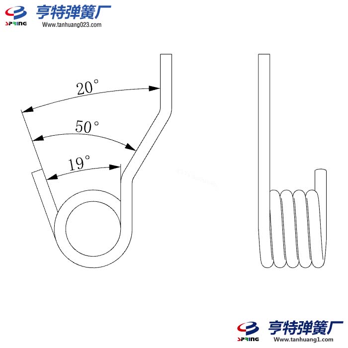 扭力弹簧的自由角度是啥意思
